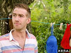 Huge dick neighbor fucks wife cassidy klein outdoors next door