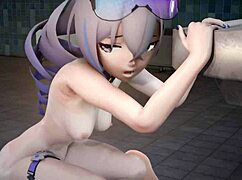 Pregnant Woman Gets Cumfflation In Toilet Scene