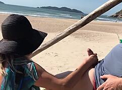 Milf Teases Stranger with Tongue, Then Gets Ass Fucked in Public