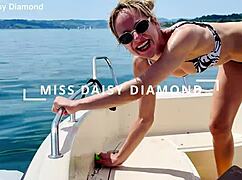 Boat wash in sexy thong swimsuit summer is here