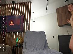 hey monika youthful 18+ shaved student slut fingers herself with dildo until squirting wildly 😈