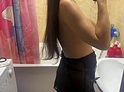 Spying On My Stepsister With Big Tits In The Bathroom