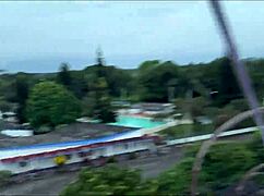 Intense public hardcore sex with blowjob doggystyle and facial surprise