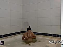 gym boy eats redhead in motel bathtub