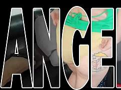 Angel boldly strips, revealing her enormous breasts in the trailer.