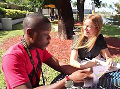 College professor sucking black dick