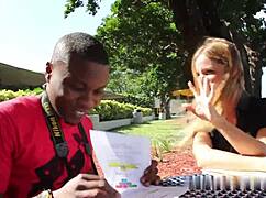 College professor sucking black dick