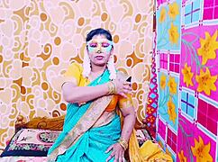 Desi bhabhi demonstrates traditional fingering techniques with Telugu conversations