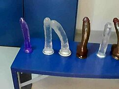 Tiny babe testing many plugs monster dildos and has great orgasm lola spice