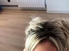 hot blonde loves to deepthroat a huge cock blowjob compilation