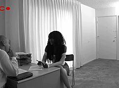 Black babe Nyomi Banxxx receives intense pounding from white partner