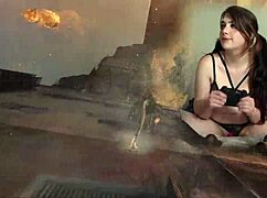 Lovense Gaming Bimbo Plays Bayonetta With Orgasmic Masturbation