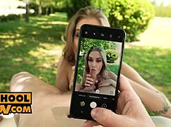 Pov - Tiffany Tatum In Outdoor Scene