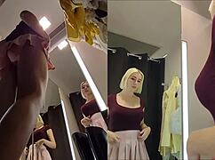 hidden fitting room upskirt glimpse