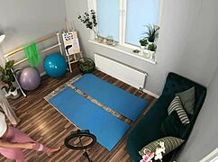 Wow, the inked yoga instructor gets lured into an anal threesome with a couple!