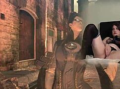 Lovense Gaming Bimbo Plays Bayonetta With Orgasmic Masturbation