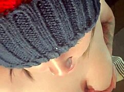 skater chick receives handful of cum in domination session