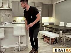 pretty little teen cosplaying as a black cat in role-play 😺