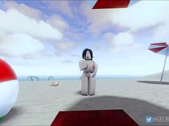 the roblox rr34 cartoon animation features a beach championship scene