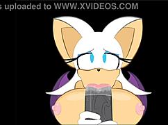 rouge interrupts shadow to suck the big cock extra secret scene