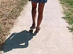 Publicly on the street naked