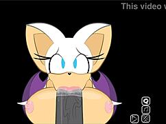 rouge interrupts shadow to suck the big cock extra secret scene