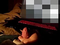 i moan loudly stroking my small cock in slow motion, shooting huge hot loads