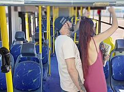 Wow, Student Getting Fucked By Old Man On Public Bus!