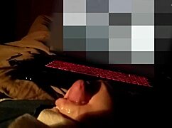 i moan loudly stroking my small cock in slow motion, shooting huge hot loads