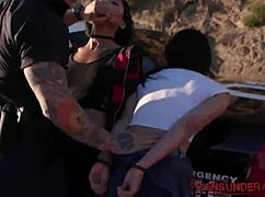 young stunners overwhelmed cuffed fucked hard police officer