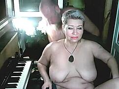 The fun of a mature married couple on the cramped balcony of a moscow apartment