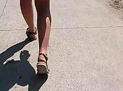 Publicly on the street naked