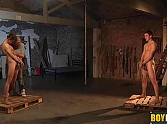 Sebastian Enjoys Tying Strings Around His Big Balls and Uncut Penis in Kinky Bondage Play