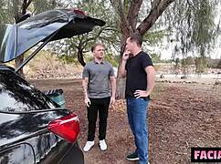 Outdoor Vloggers Turn Vanessa Marie's Face Into A Cum Dump 😜