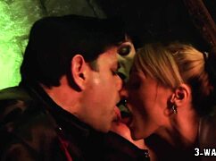 Stacey saran and sofia valentine in anal threesome with facial