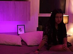 The beautiful Yaira and her girlfriend spend the night at home, getting intimate