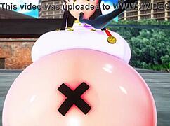 Girl Inflated Like a Balloon in Femdom Scene