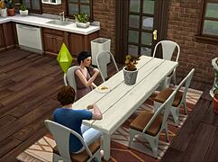 Sims exercise in the gym