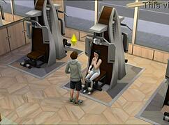 Sims exercise in the gym