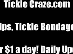 Tied up and tickled by two girls for cheating, the ultimate kinky punishment.