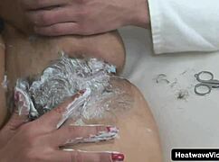 blonde takes cock deep in hairy pussy