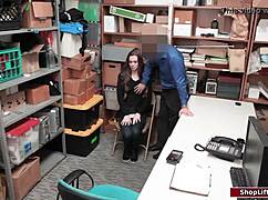 Teen babe fucked by officer for stealing