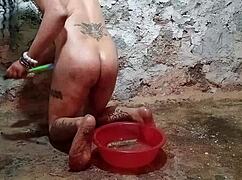 Anal play with a pickle 😏