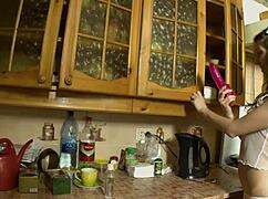 Horny Teen Pandora E Moisturizes Her Juicy Body