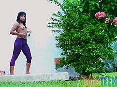 Petite solo teen 18+ Tobie teen 18+ gets wet fingering herself