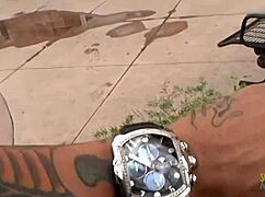 Tattooed brunette rachel starr bounces big ass on big fat cock