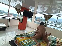 On trip with boss's wife we share bed and i cum inside her in hotel