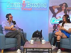 Gemma Leone's intense orgasms shake her legs on Juan Bustos podcast