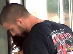 Tattooed brunette rachel starr bounces big ass on big fat cock