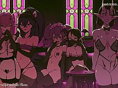 Konosuba darkness gets dominated by futanari in bdsm scene